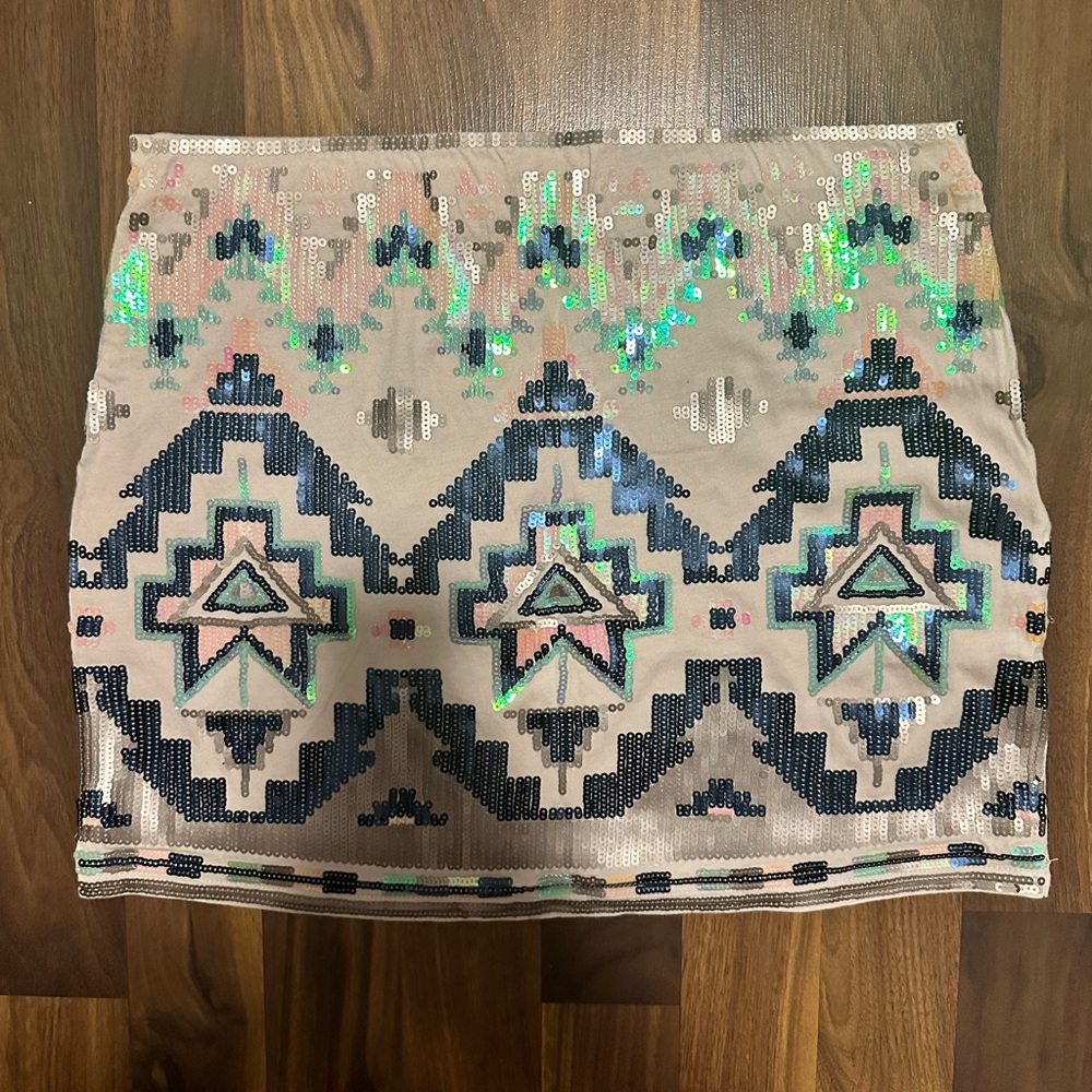 Small Express Sequin Mini Skirt